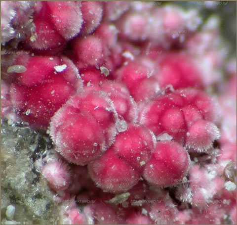 Erythrite spherulites--Эритрин сферолиты